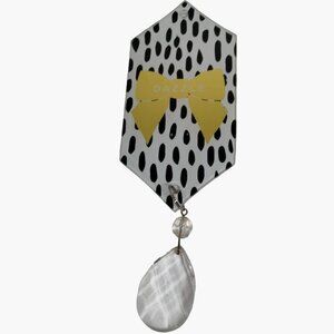 Giftcraft Black White Leopard Print Suncatcher Crystal Ornament Dazzle Gold Bow